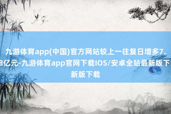 九游体育app(中国)官方网站较上一往复日增多7.88亿元-九游体育app官网下载IOS/安卓全站最新版下载