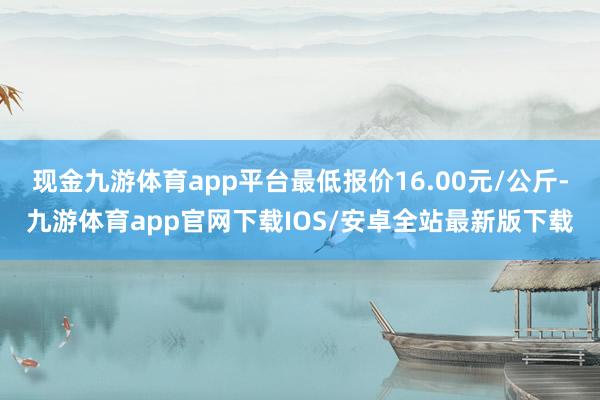 现金九游体育app平台最低报价16.00元/公斤-九游体育app官网下载IOS/安卓全站最新版下载